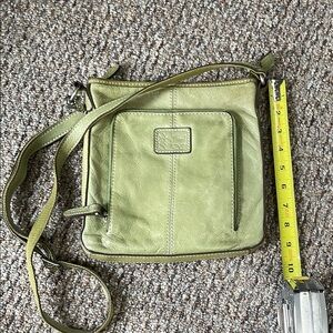 Fossil apple Green Leather Crossbody Bag